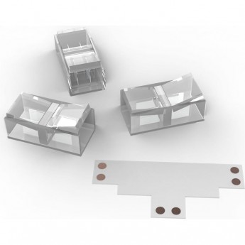 Набор коннекторов GAUSS BASIC: Т-образный коннектор, 3 клипсы, 8-10 мм, IP20