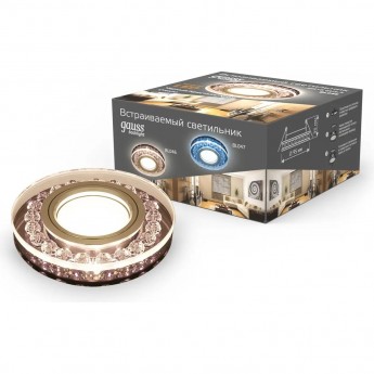 Светильник GAUSS BACKLIGHT BL046 круглый, Черный/Кристалл/Хром, Gu5.3, LED 2700K Светильник GAUSS BACKLIGHT BL046 круглый, Черный/Кристалл/Хром, Gu5.3, LED 2700K